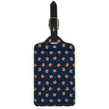 Orange Fox Pattern Print Luggage Tag