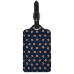 Orange Fox Pattern Print Luggage Tag
