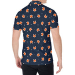 Orange Fox Pattern Print Men's Shirt