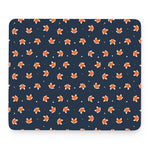 Orange Fox Pattern Print Mouse Pad