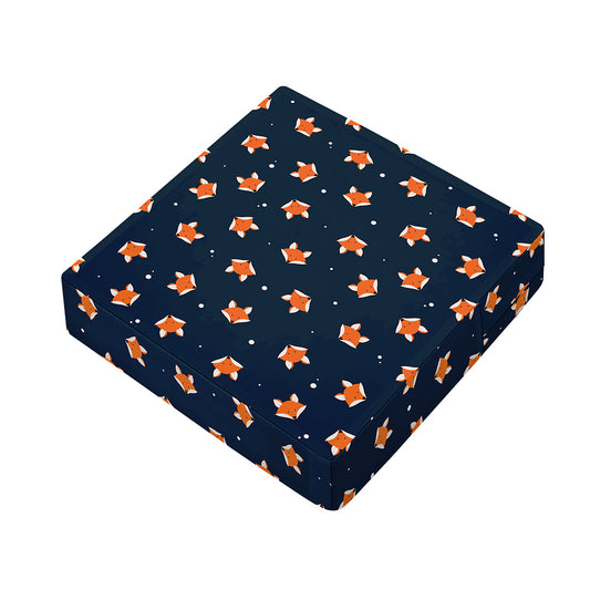 Orange Fox Pattern Print Outdoor Seat Cushion Cover