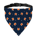 Orange Fox Pattern Print Over The Collar Dog Bandana
