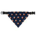 Orange Fox Pattern Print Over The Collar Dog Bandana