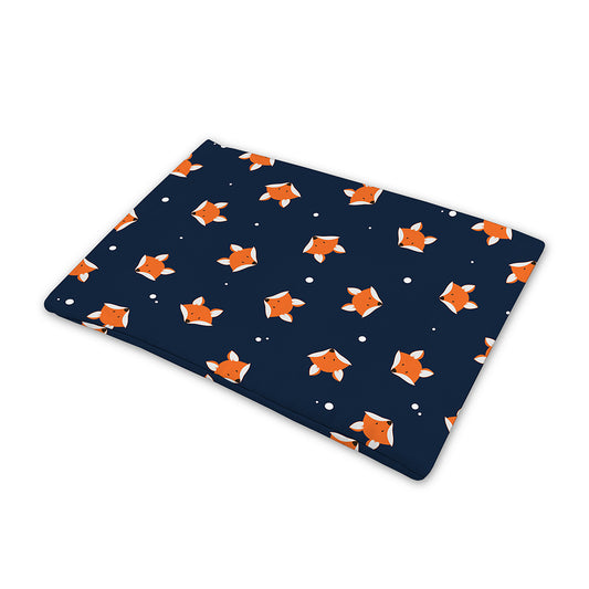 Orange Fox Pattern Print Pet Cooling Mat Cover