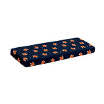Orange Fox Pattern Print Piano Keyboard Cover