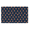 Orange Fox Pattern Print Polyester Doormat