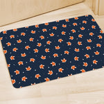 Orange Fox Pattern Print Polyester Doormat