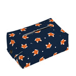 Orange Fox Pattern Print Rectangle Tissue Box Cover