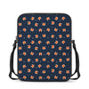 Orange Fox Pattern Print Rectangular Crossbody Bag