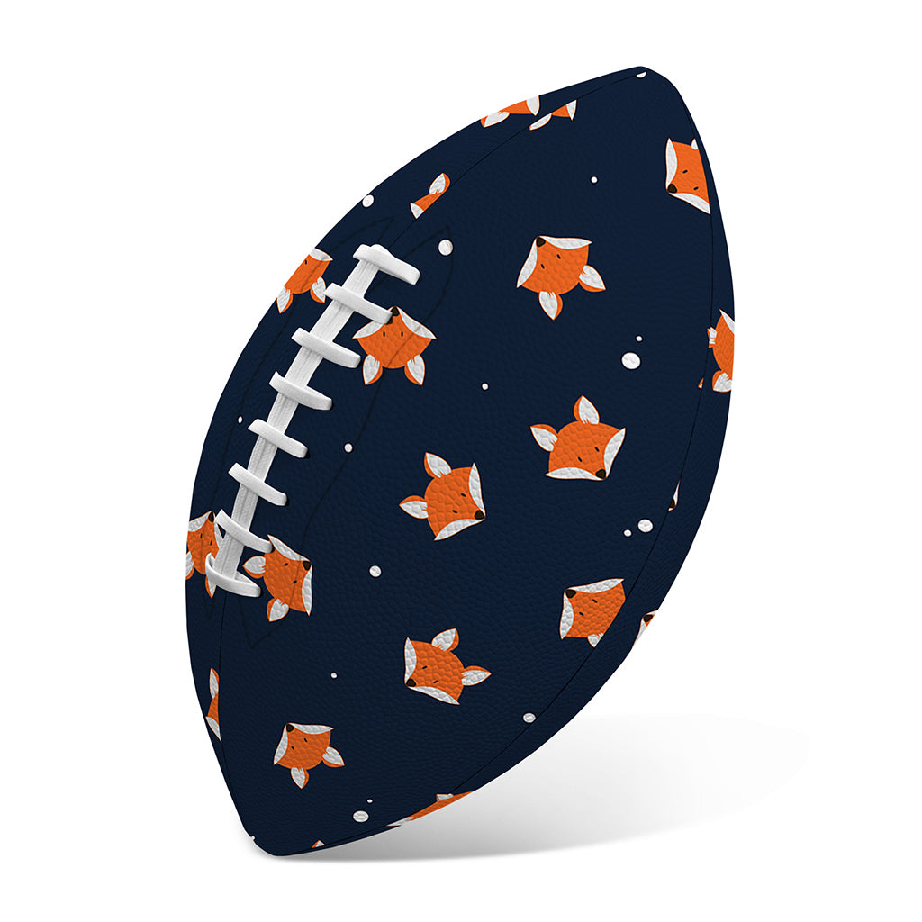 Orange Fox Pattern Print Rugby Ball