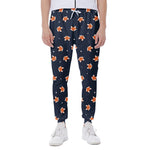 Orange Fox Pattern Print Scuba Joggers