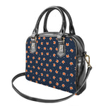 Orange Fox Pattern Print Shoulder Handbag