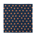 Orange Fox Pattern Print Silk Bandana
