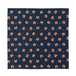 Orange Fox Pattern Print Silk Bandana