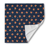 Orange Fox Pattern Print Silk Bandana