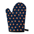Orange Fox Pattern Print Single Oven Mitt