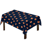Orange Fox Pattern Print Tablecloth