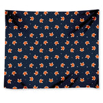Orange Fox Pattern Print Tapestry