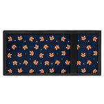 Orange Fox Pattern Print Trifold Wallet