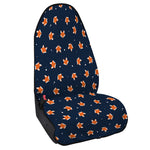 Orange Fox Pattern Print Waterproof Car Seat Cover