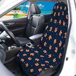 Orange Fox Pattern Print Waterproof Car Seat Cover