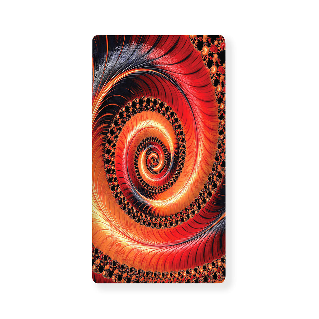 Orange Fractal Print Baby Crib Sheet