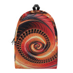 Orange Fractal Print Backpack