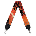 Orange Fractal Print Bag Strap