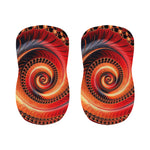Orange Fractal Print Bar Stool Covers