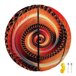 Orange Fractal Print Basketball