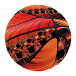 Orange Fractal Print Basketball