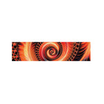 Orange Fractal Print Bed Runner