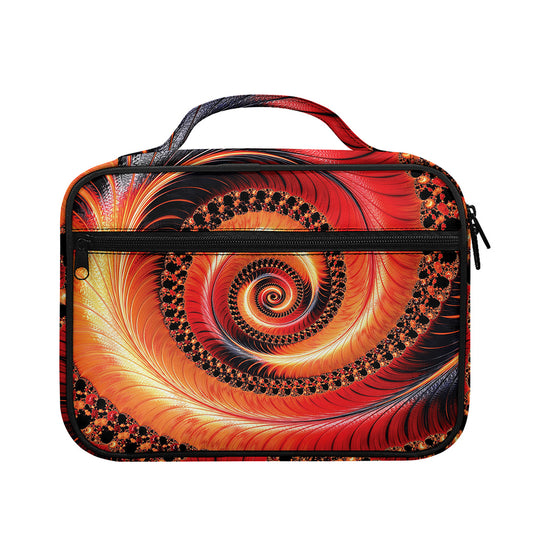 Orange Fractal Print Briefcase Bible Bag
