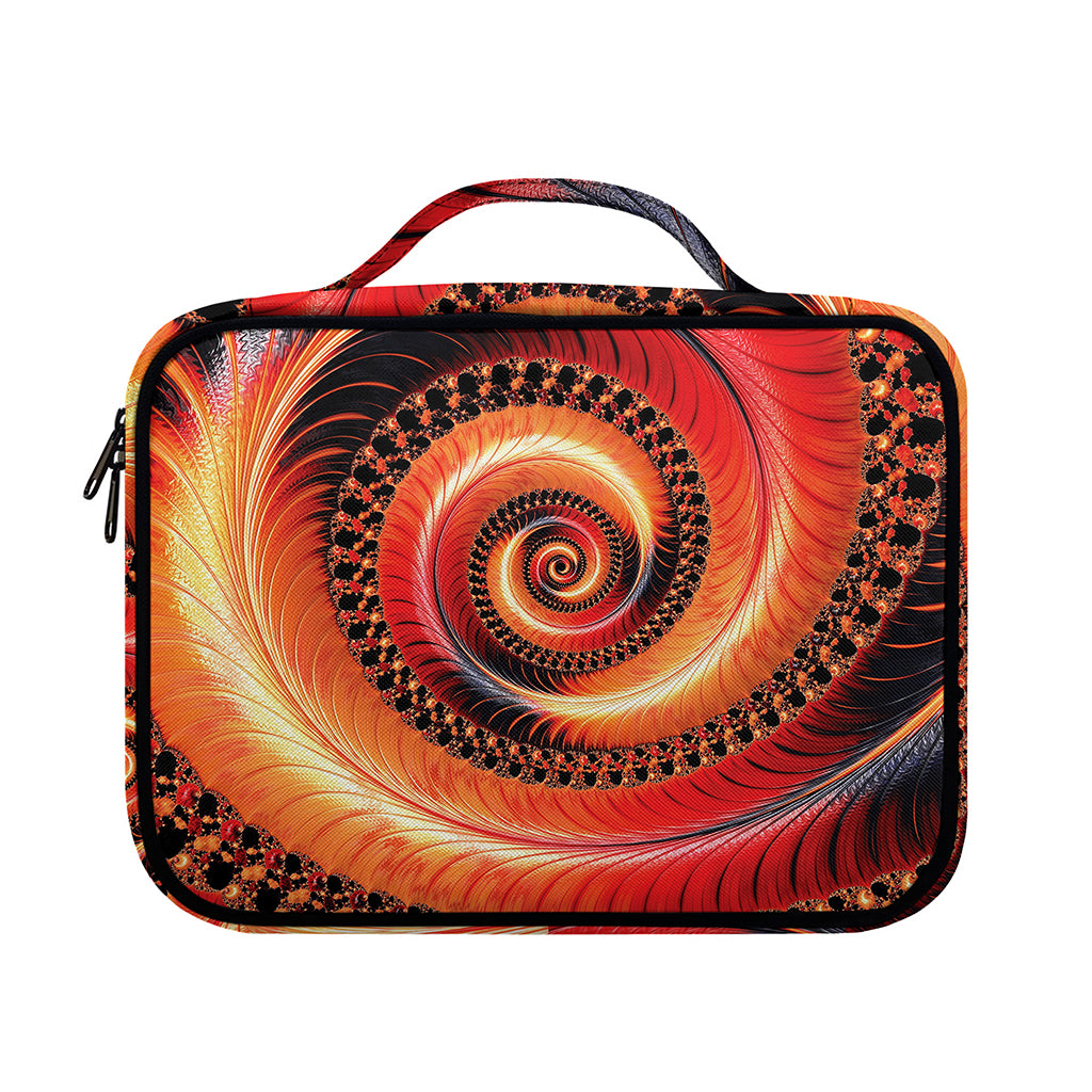 Orange Fractal Print Briefcase Bible Bag