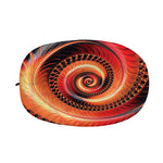Orange Fractal Print Car Side Mirror Covers