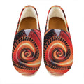 Orange Fractal Print Casual Shoes
