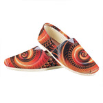 Orange Fractal Print Casual Shoes