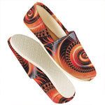 Orange Fractal Print Casual Shoes