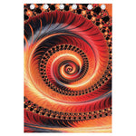 Orange Fractal Print Curtain