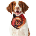 Orange Fractal Print Dog Bandana