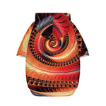 Orange Fractal Print Dog Zip Up Hoodie