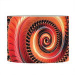Orange Fractal Print Drum Lamp Shade