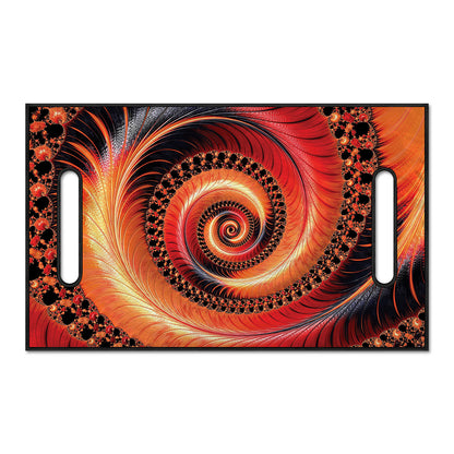 Orange Fractal Print Golf Cart Seat Cover