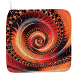 Orange Fractal Print Hand Towel