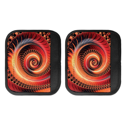 Orange Fractal Print Handle Covers