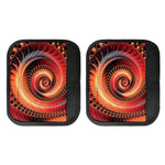 Orange Fractal Print Handle Covers