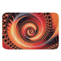 Orange Fractal Print Indoor Door Mat