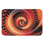 Orange Fractal Print Indoor Door Mat