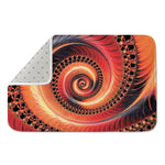 Orange Fractal Print Indoor Door Mat