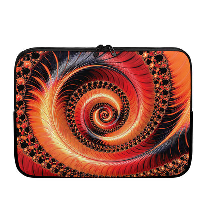 Orange Fractal Print Laptop Sleeve